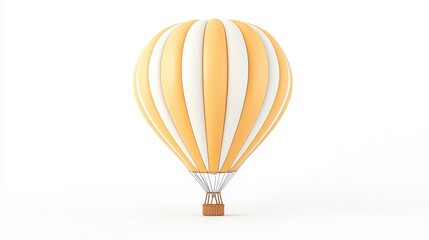 Obraz premium A vibrant hot air balloon with a classic striped design, perfect for conveying a sense of adventure, freedom, and scenic travel experiences.