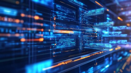 Obraz premium Seamless integration of data across multiple cloud services.