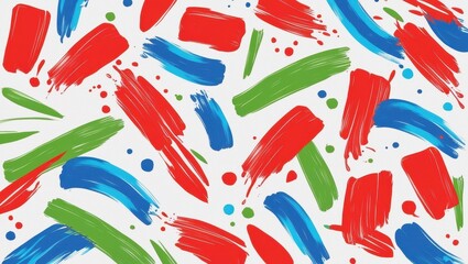Abstract Red Blue Green Paint Strokes Background Texture Design
