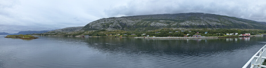 Landscape at Forvik in Nordland county, Norway, Europe
