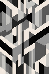 grey tile floor isolated Stock Photos Pictures & Royalty Abstract Geometric Pattern Lines Tessellation and Modern Art Aesthetic on White Background with Perspective View Stock Photos & Royalty Images