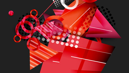 Creative triangles and circles composition