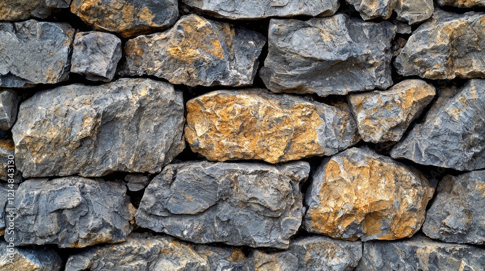 Aufkleber rugged cement stones in various shades of gray and yellow create an appealing textured foreground