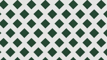 Abstract Geometric Pattern Seamless Emerald Green Diamond Shapes on White Background Repeating