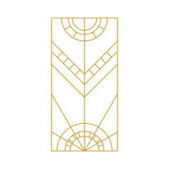 gold art deco panel element design