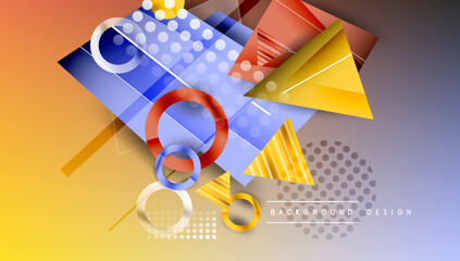 Creative triangles and circles composition © antishock