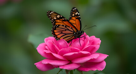 Fototapeta premium Insect perched on the bloom.