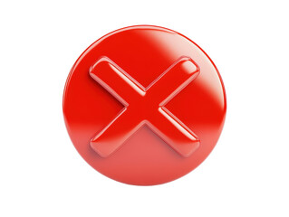 Obraz premium Isolated Red X Mark Error Symbol