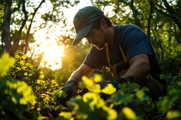 Clearing Debris After Pruning in a Forest Setting