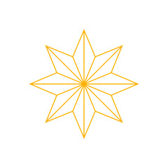 geometric golden star ornament