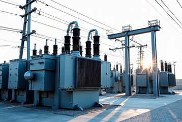Electrical Substation Transformers Power Grid Infrastructure