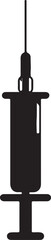 black syringe design vector