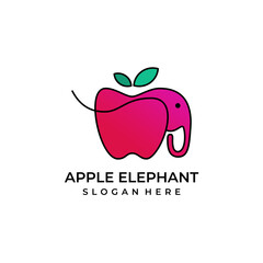 Elephant apple logo vector, E...