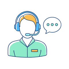 customer support icon, customer support vector illustration-simple illustration of customer support, perfect for customer support logos and icons