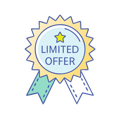 limited offer badge icon, limited offer badge vector illustration-simple illustration of limited offer badge, perfect for limited offer badge logos and icons