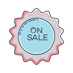 on sale badge icon, on sale badge vector illustration-simple illustration of on sale badge, perfect for on sale badge logos and icons