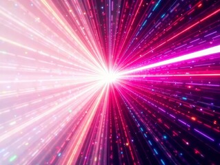Obraz premium Laser Beam Energy Burst - Futuristic Sci-Fi
