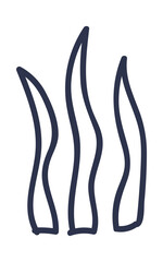 Simple illustration of three blades of grass symbolizing nature and growth.