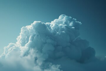 Naklejka premium Fluffy Cloud in Blue Sky