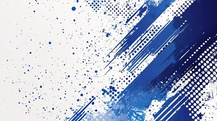 Fototapeta premium Abstract blue and white background with grunge lines, dots, halftone vector illustration. Modern design for banner, poster, or flyer.