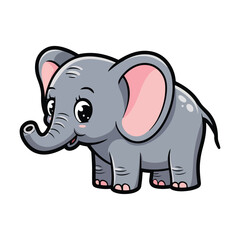 Adorable Baby Elephant Cartoon