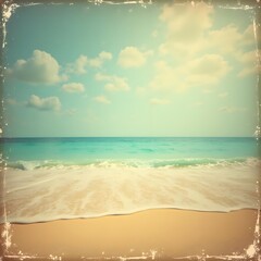 Fototapeta premium Vintage Beach Ambiance Captured in Studio Light, Perfect for 