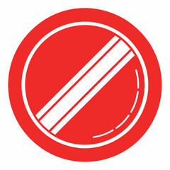 Round sticker linear icon vector on white background.