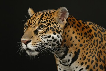 Fototapeta premium Close-Up of a Jaguar Showcasing Its Power