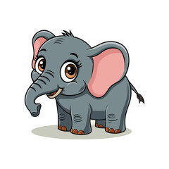 Adorable Baby Elephant Cartoon