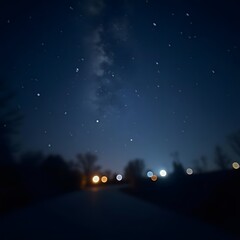 Fototapeta premium Starry Night Sky Captivating Digital Space Artwork Outdoors