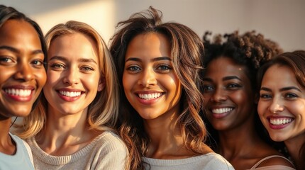 Fototapeta premium Diverse Women Standing Together in Unity