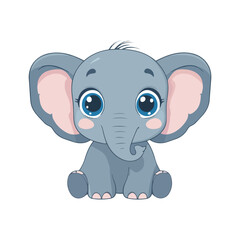 Adorable Baby Elephant Cartoon