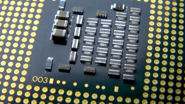 close-up of a computer processor part