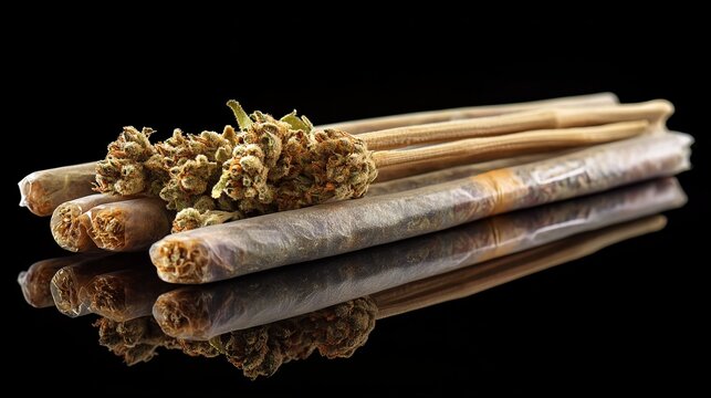 Rolling weed joints.