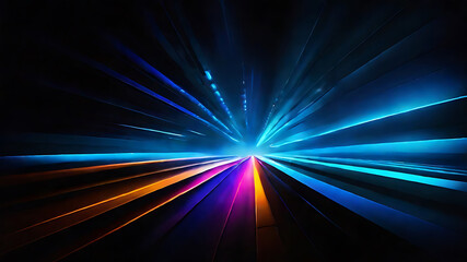 Blue spectrum lights with black background. ai