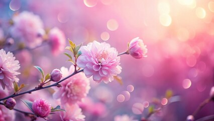 Obraz premium Dreamy Pastel Pink Low Light Background - Soft Focus Texture