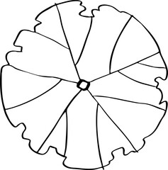 minimalist hand drawn cartoon top view of tree illustration