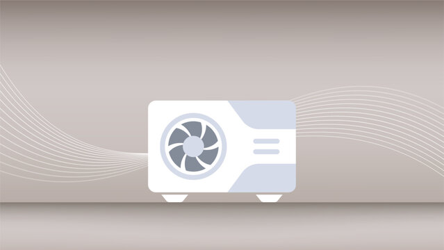 Heat pump template background. Vector illustration