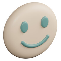3d Illustration of Smile Emoticon