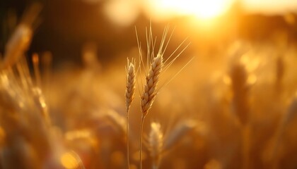 Golden Wheat Field at Sunset - Stunning Nature Photography