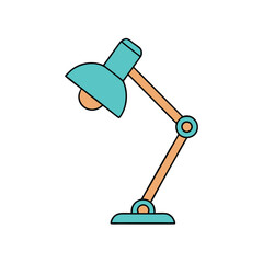 desk lamp isolated on white background