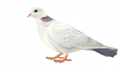 Majestic White Pigeon Flying Bird Photography