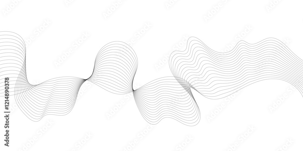 Fototapete Modern abstract white wave digital geometric Technology, background and many more, twisted curve lines with blend effect abstract vector abstract background, Design for banner, wallpaper, 

