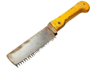 Isolated Rusty Old Hand Saw Tool