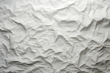 Fototapeta premium White crumpled paper creates a textured background, perfect for adding depth and interest to designs.