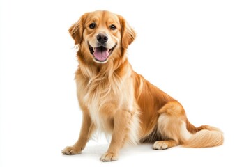 Joyful Dog with Cheerful Expression Sitting