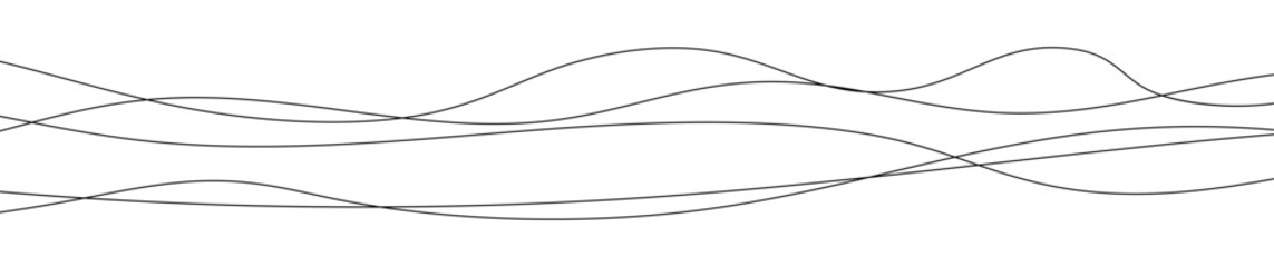 Thin curved wavy lines