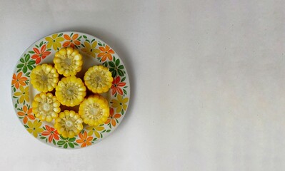 Corn in a plate