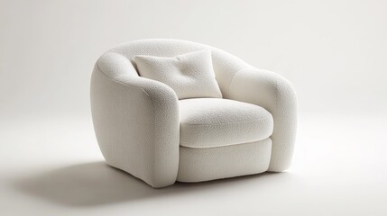 Comfortable armchair on white background
