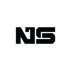 NS monogram logo design letter text name symbol monochrome logotype alphabet character simple logo